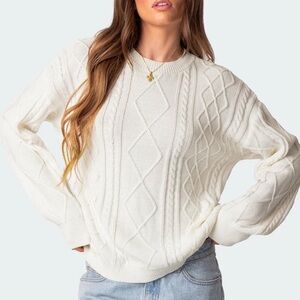NWT Edikted White Sweater
